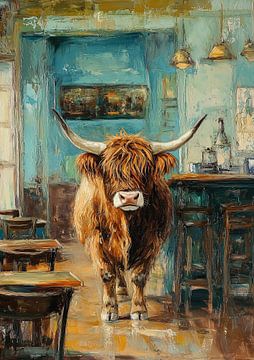 Schottischer Highlander in der Bar III