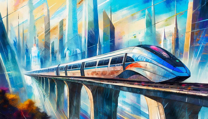 High-speed train at full speed by Kees van den Burg