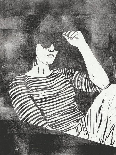 peace in stripes portrait by Kirsten Benschop-Pater