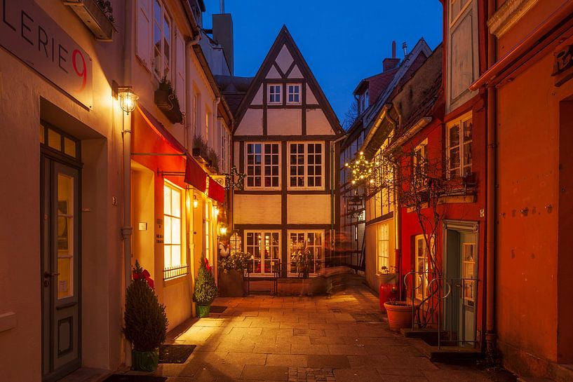 Schnoor, Christmas lights, Bremen by Torsten Krüger
