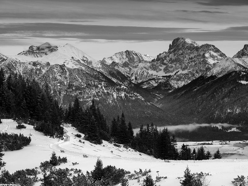 View from the Wank towards the Karwendel mountains by Andreas Müller