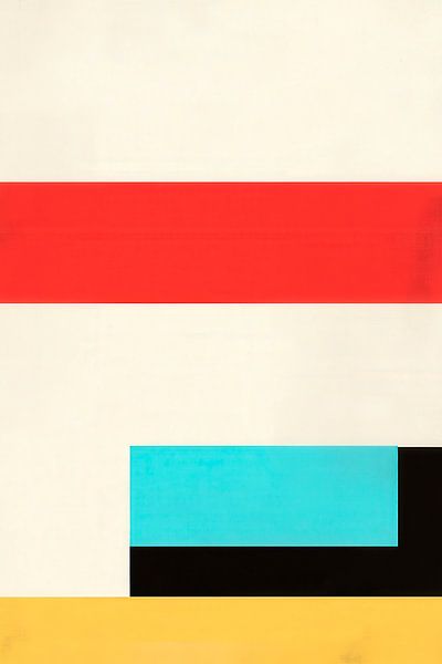 Abstracte kleurencompositie - Minimalistisch van Poster Art Shop