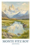 Belle impression d'art du Monte Fitz Roy