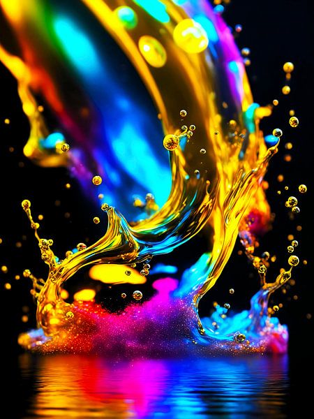 Symphonie liquide - Des éclaboussures d'eau vivantes par A.D. Digital ART