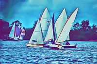 Segeln auf dem Pikmeer in Grou