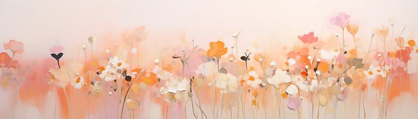 Fleurs impressionnistes | Mer de fleurs par Peinture Abstraite