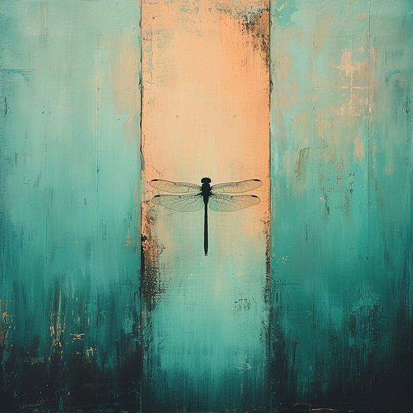 Libellule en cuivre Light - libellule en turquoise et cuivre par Marijke Trienekens