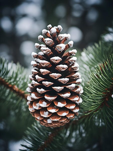 Verschneiter Tannenzapfen von drdigitaldesign