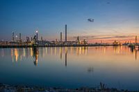 Avond zicht op industrie