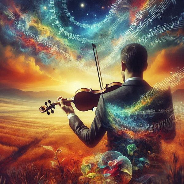 Man plays violin by Bernhard Karssies