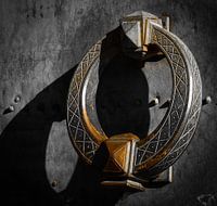 Big beautiful doorknocker on entrance door of Castel Sant'Angelo