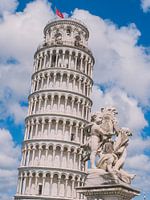 Der Turm von Pisa in Nahaufnahme