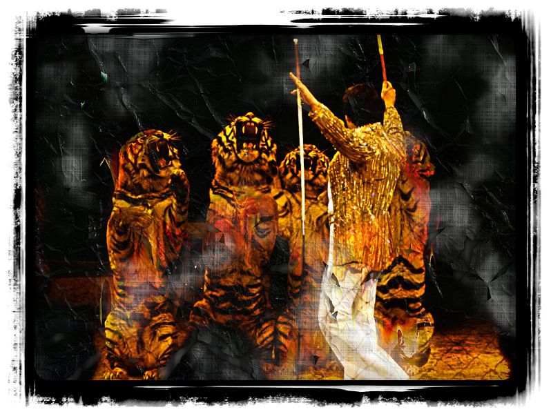 Tiger und Dompteur von Leopold Brix