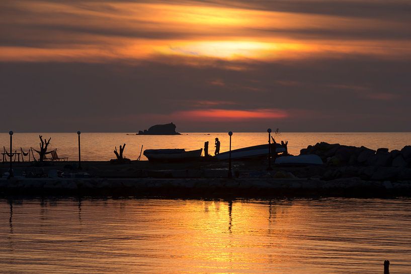 Zonsondergang op Lesbos, Griekenland par Rob IJsselstein