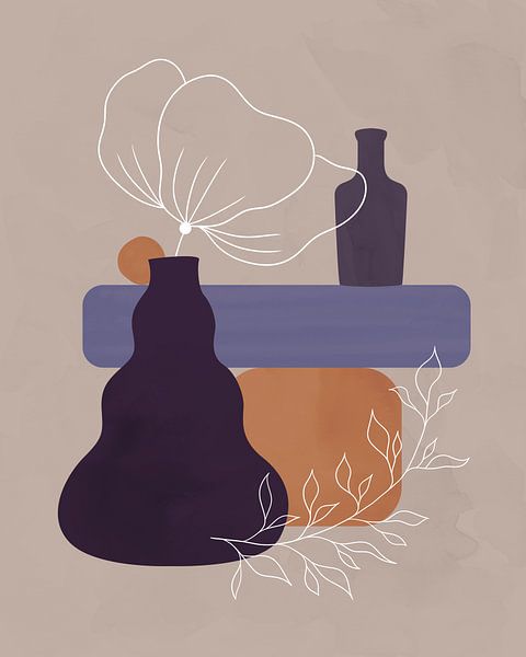 Stilleben mit einer großen Blume von Tanja Udelhofen