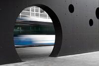 Stadsbus onderweg naar station