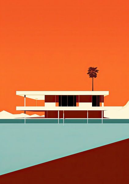 Bauhaus Poster Orange and Red by Niklas Maximilian