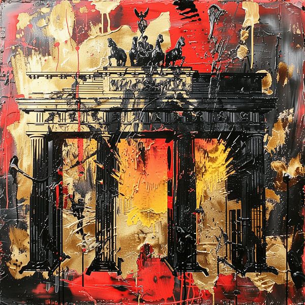 Berlin Mitte Brandenburg Gate Monument Quadriga Symbol by gm_designs