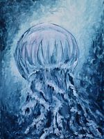 Quallen in den tosenden Wellen