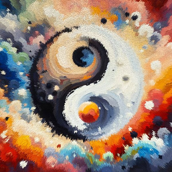 Yin und Yang abstrakt von Marion Tenbergen