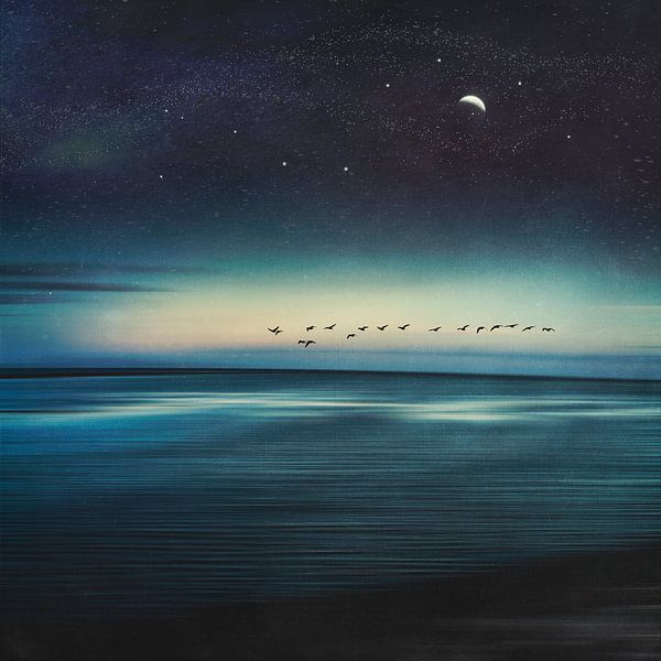 Ciel de nuit Au-dessus de l'océan Pacifique - Abstraction par Dirk Wüstenhagen