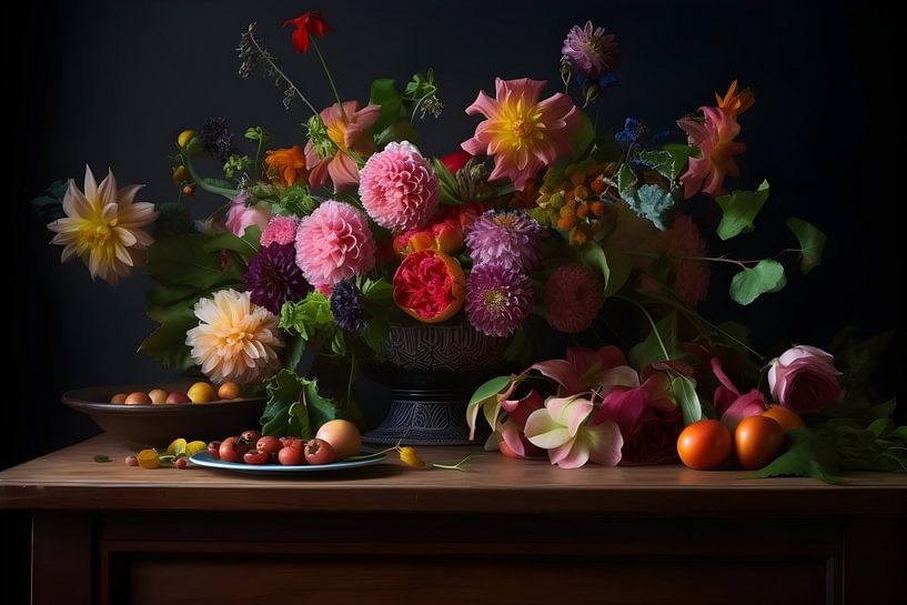 colourful bunch of flowers by Artsy