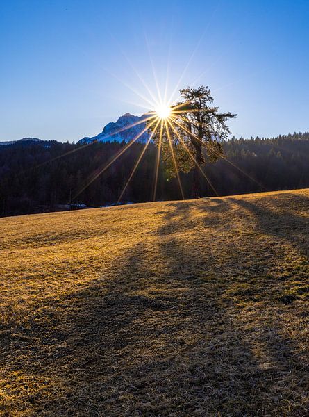 The last rays of sunshine on the mountain by Christina Bauer Photos