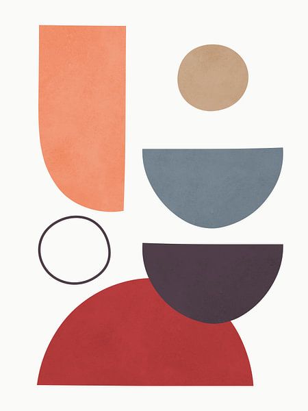 Cirkels en halve cirkels 8 van Vitor Costa