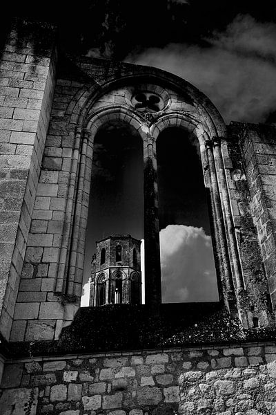 Le mystère de l'abbaye de la Sauve-Majeure en noir et blanc par Jos Voormolen