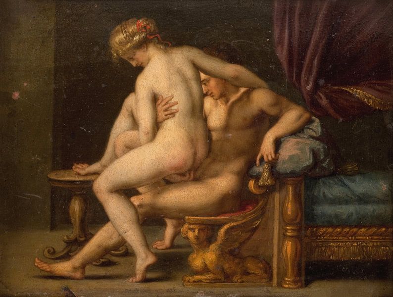 Nudité avec homme et femme, Agostino Carracci par Des maîtres magistraux
