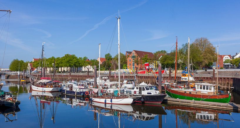 Old ships in Vegesack harbor by Torsten Krüger