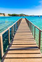 Espagne île de Majorque, jetée sur la côte de Paguera
