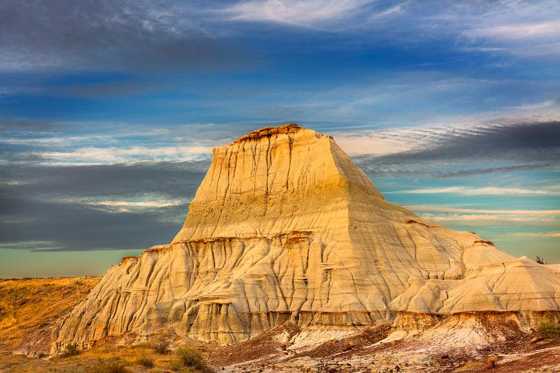 Badlands in der kanadischen Wüste bei Sonnenaufgang von Chris Stenger