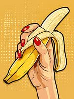 Bananen-Zeit jetzt Schätzchen | Pop Art