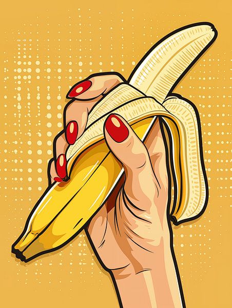 Bananen-Zeit jetzt Schätzchen | Pop Art von Frank Daske | Foto & Design