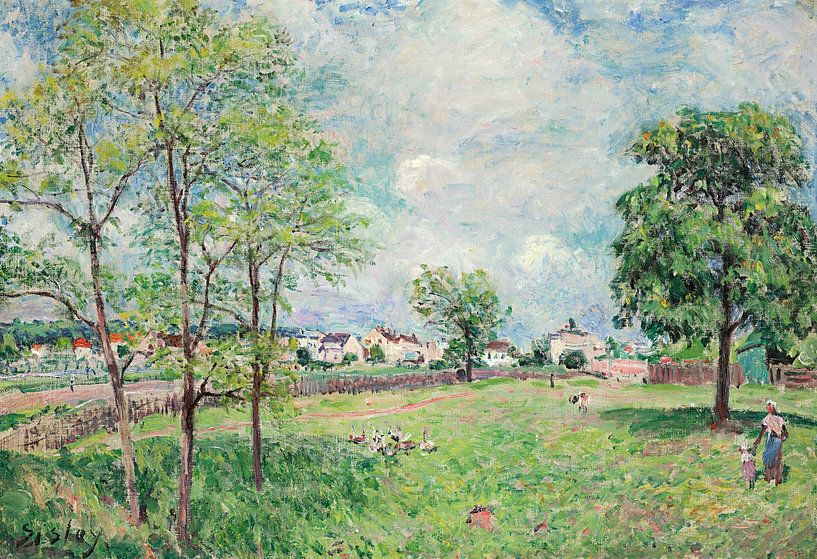 Alfred Sisley,Paysage rural par finemasterpiece