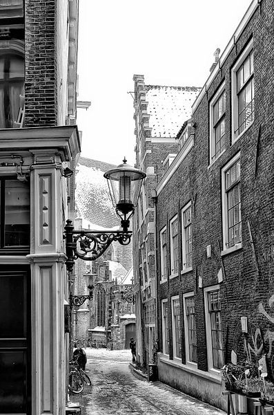 View to Oudekerksplein Amsterdam. by Don Fonzarelli