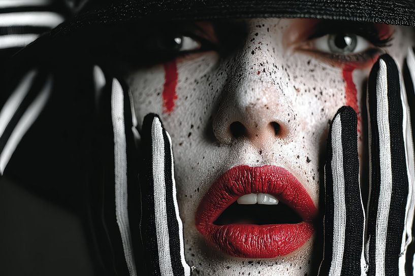 surrealistisches Porträt Frau von Egon Zitter