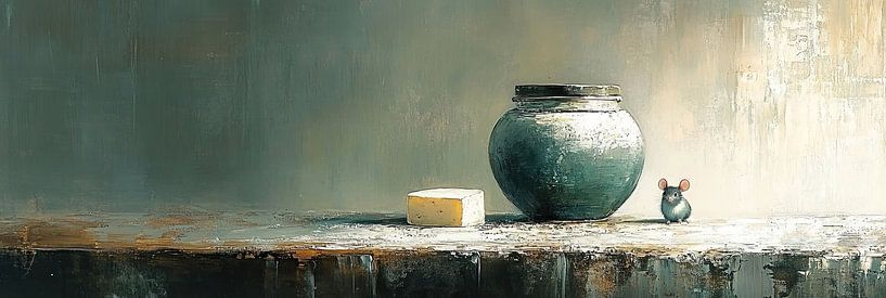 Nature morte - Petite souris, grand pot par Zen et Plus