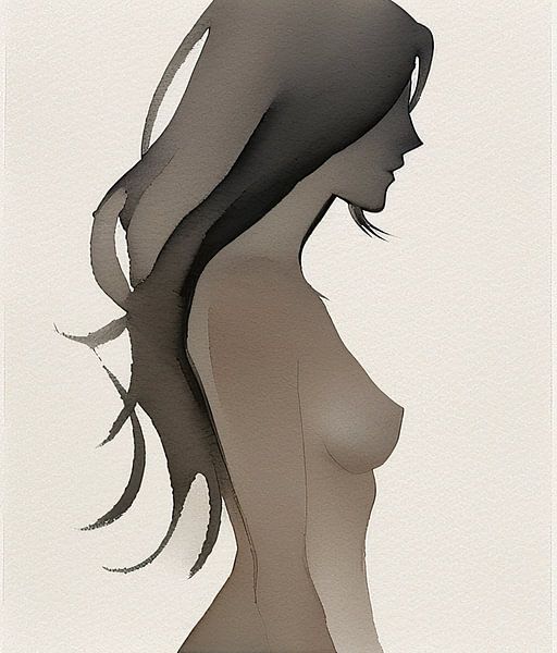 Porträt eines Aktmodells von Blickfänger Gemälde