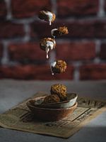 Leckere magische schwimmende Falafel