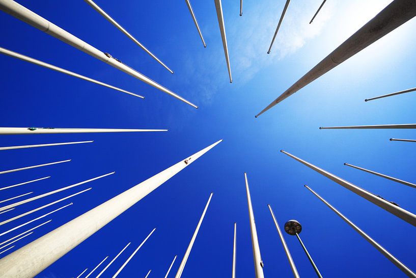 Fahnenmaste und blauer Himmel von Frank Herrmann