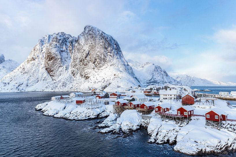 Hamnoy im Winter von Ton van den Boogaard