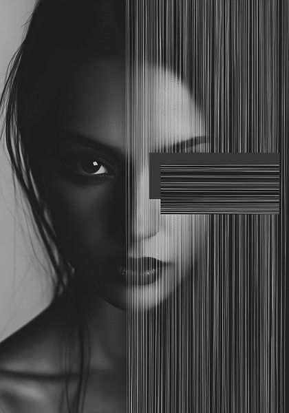 Geschichtetes Schweigen in Schwarz und Weiß von Bianca ter Riet