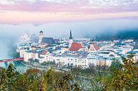 Wasserburg le matin dans le brouillard