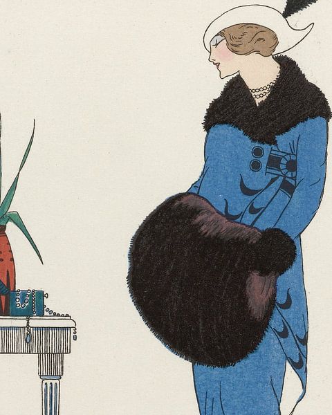 Lady in blue | Art Deco Fashion print by NOONY