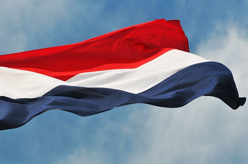 Dutch flag, red white and blue by Blond Beeld