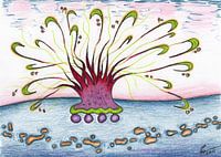 Bunte Fantasiezeichnung