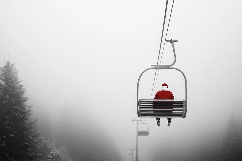 Schneebärchen Gondel von Poster Art Shop