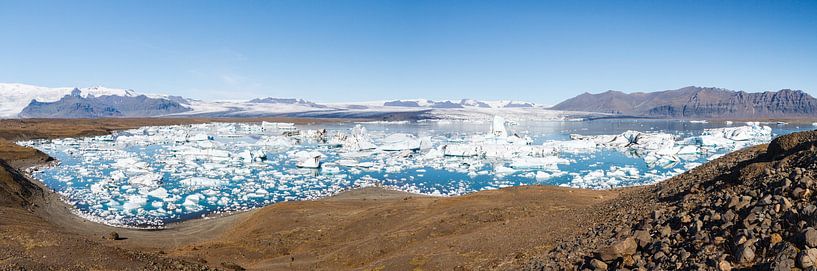 Panorama von Jökulsarlon in Island von Jan Schuler